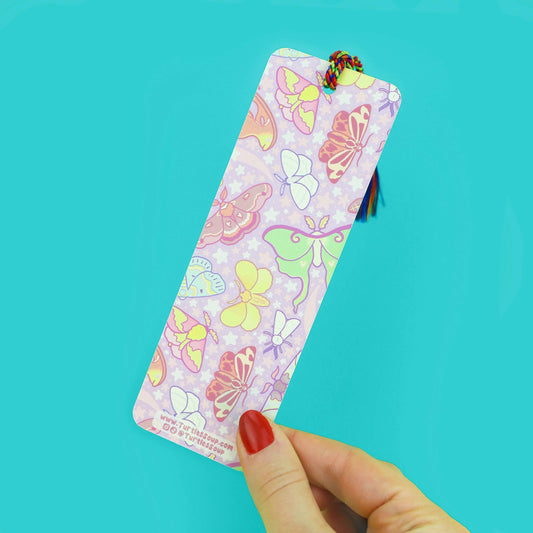Butterflies and Moths Reader Gift Bookmark with Tassel