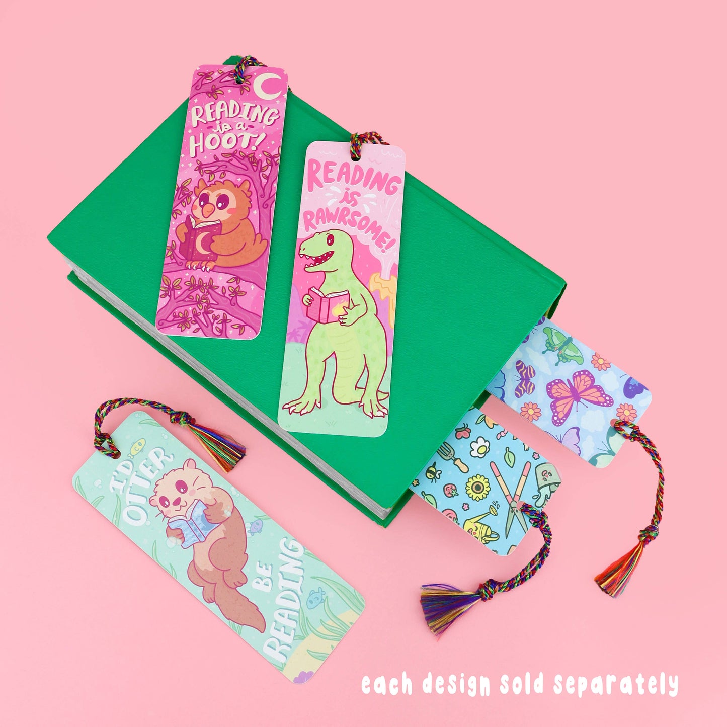 Butterflies and Moths Reader Gift Bookmark with Tassel