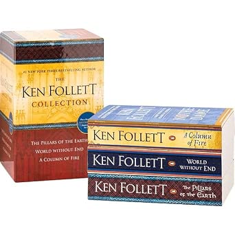 The Ken Follett Collection - Three Book, Boxed Set (With Bonus Book). "The Pillars of the Earth", "World Without End", "A Column of Fire", and "Notre Dame". cover image